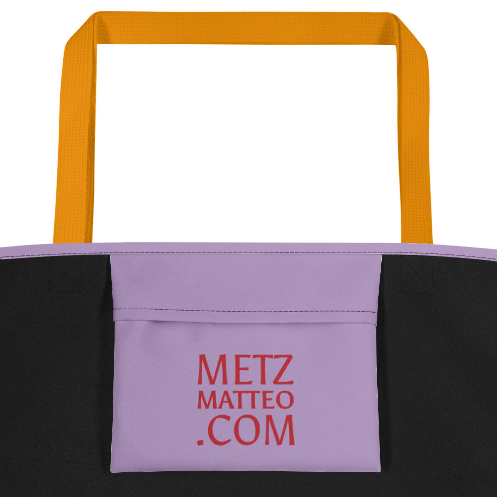 Orange Daylily Flower | Tote Bag | Large | Lavender