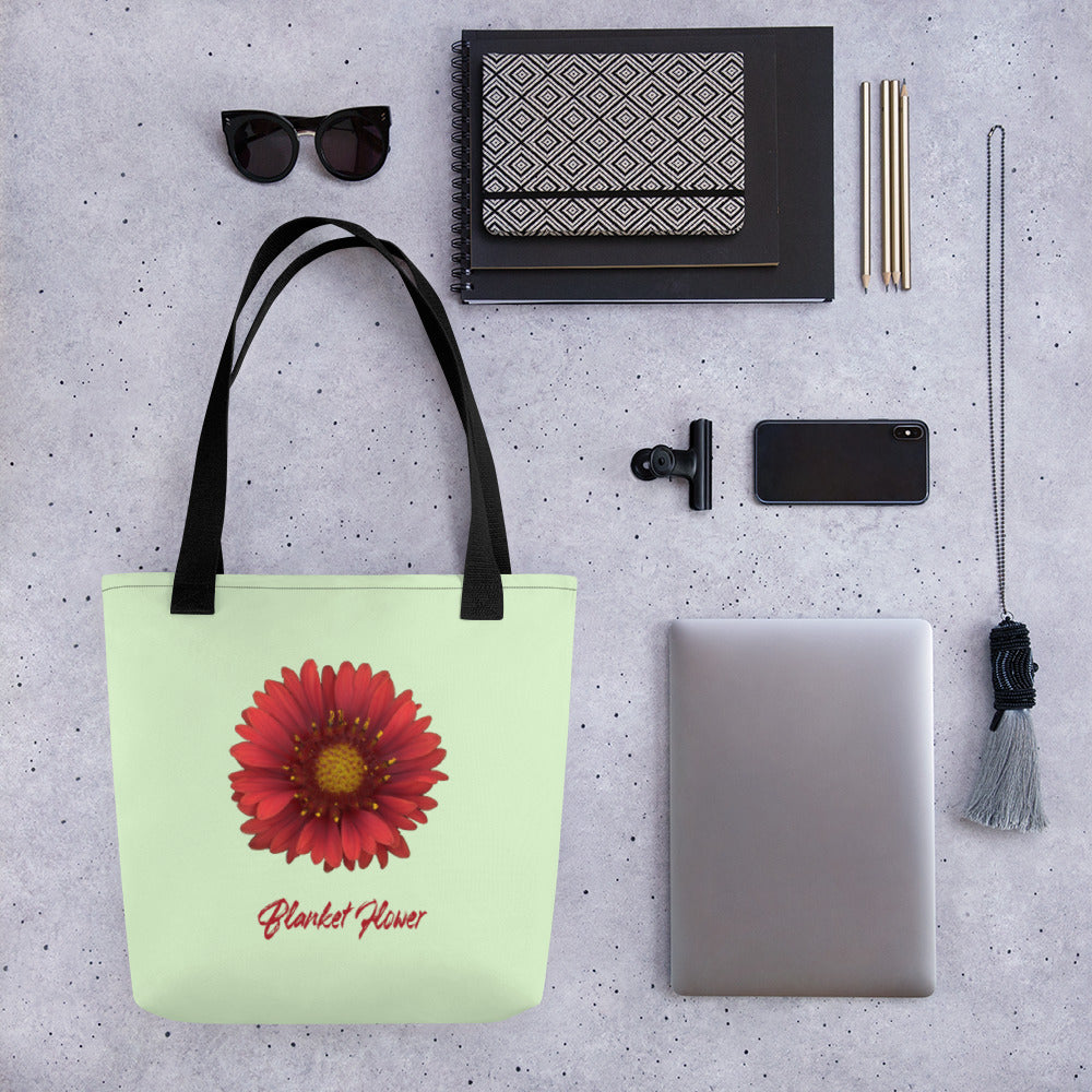 Blanket Flower Gaillardia Red | Tote Bag | Small | Sea Glass