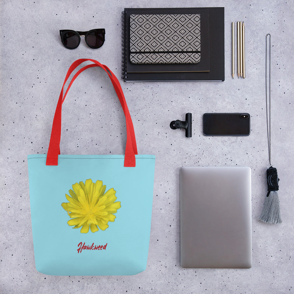 Hawkweed Flower Yellow | Tote Bag | Small | Sky Blue