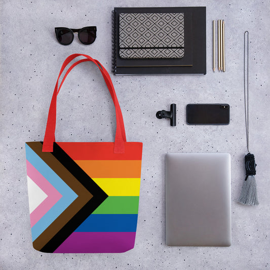 Progress Pride Flag | Tote Bag | Small | Rainbow