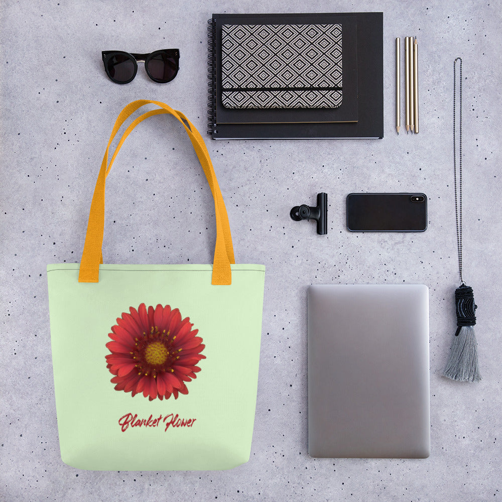 Blanket Flower Gaillardia Red | Tote Bag | Small | Sea Glass