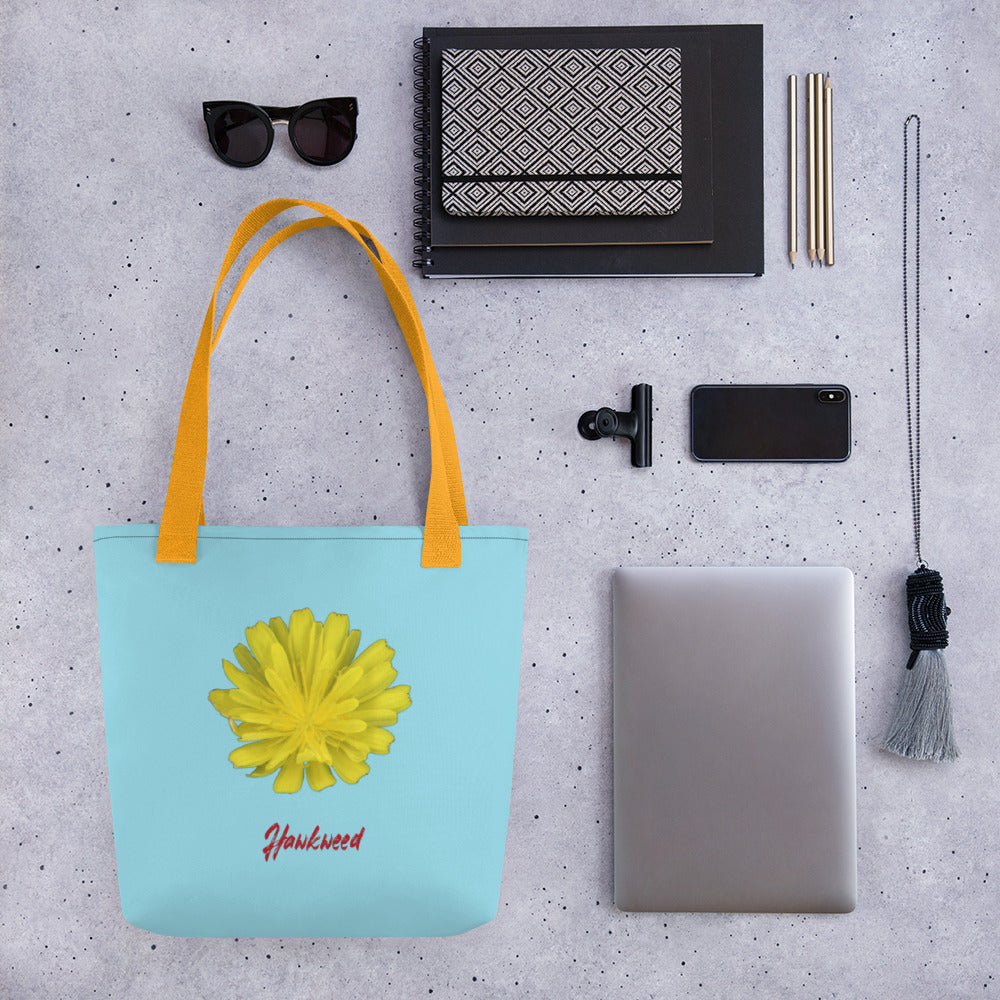 Hawkweed Flower Yellow | Tote Bag | Small | Sky Blue