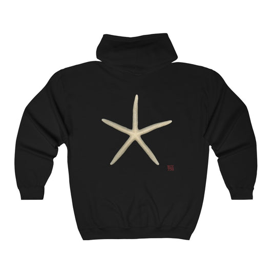 Finger Starfish Shell Top | Unisex Heavy Blend™ Full Zip Hooded Sweatshirt