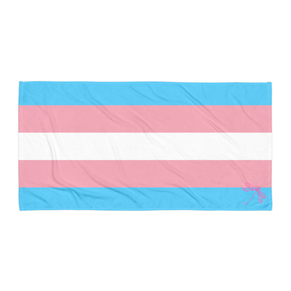 Transgender Pride Flag | Beach Towel | Blue Pink White