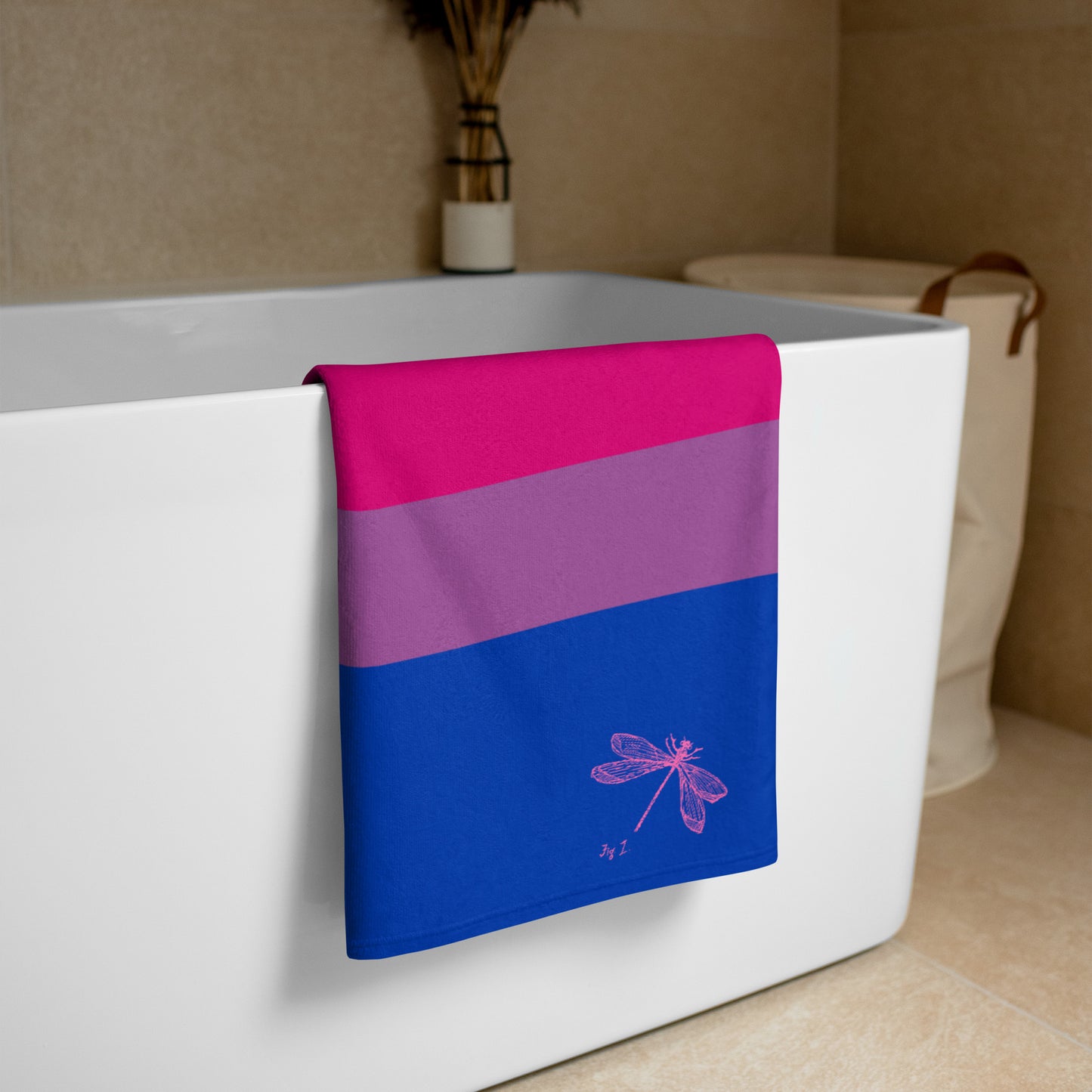 Bisexual Pride Flag | Beach Towel | Magenta Lavender Royal Blue