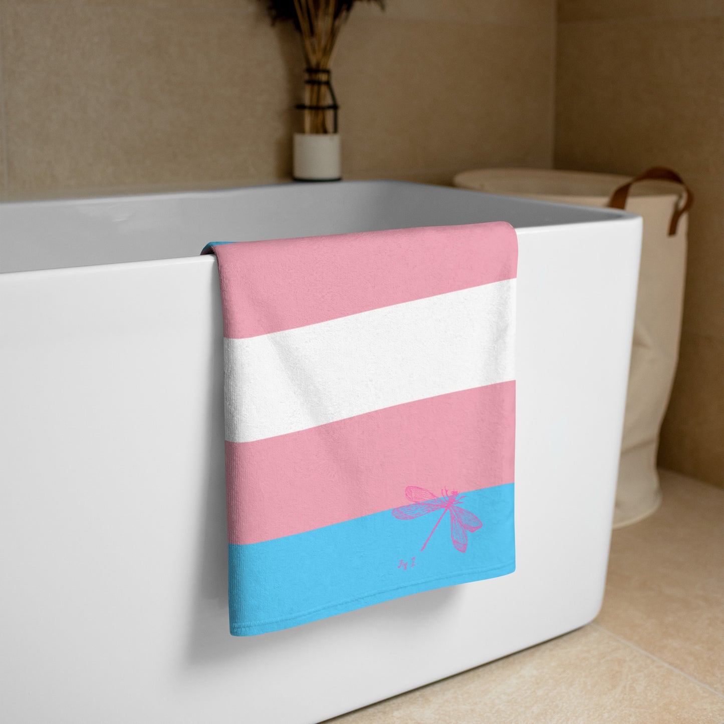 Transgender Pride Flag | Beach Towel | Blue Pink White